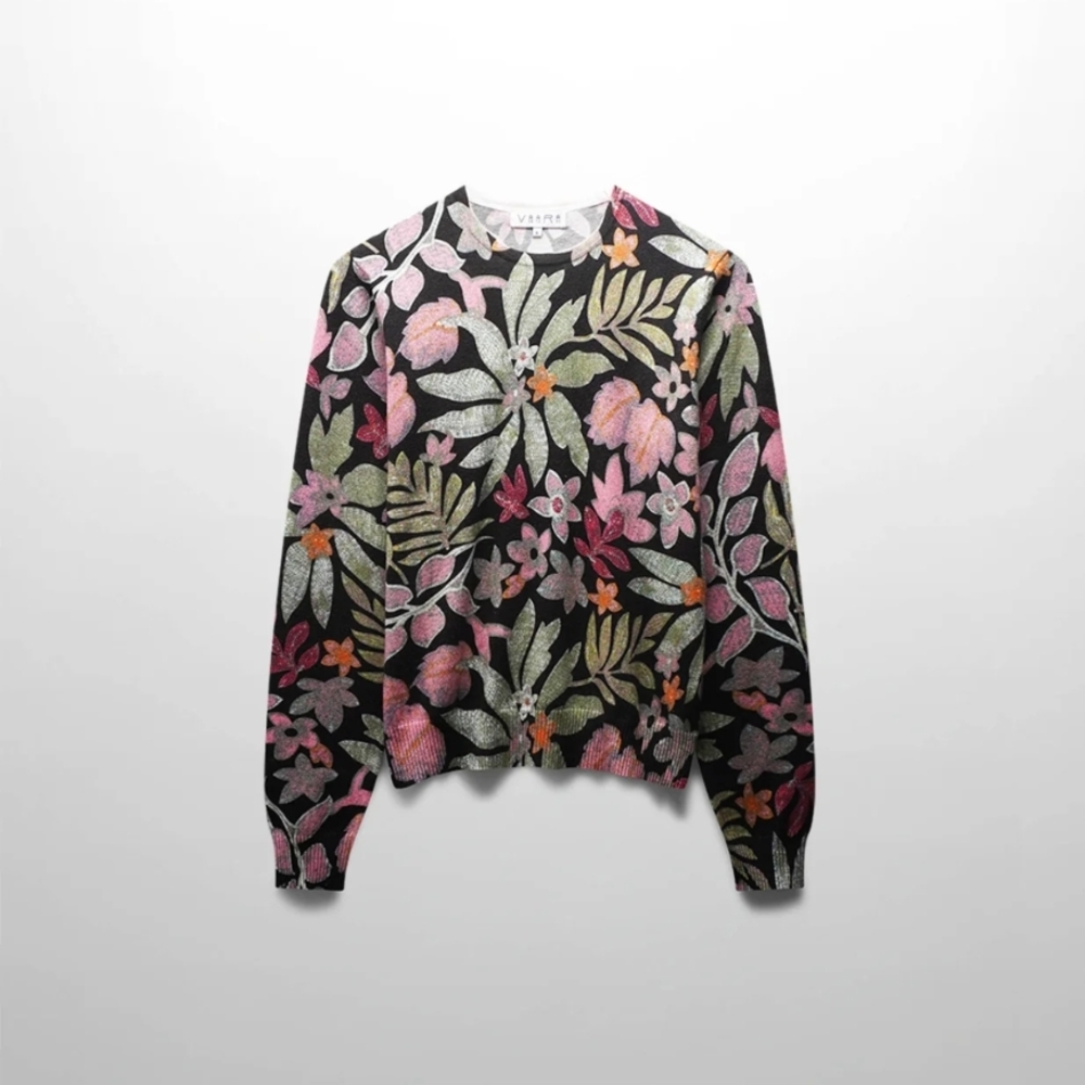 Women's Floral Sweater Size S